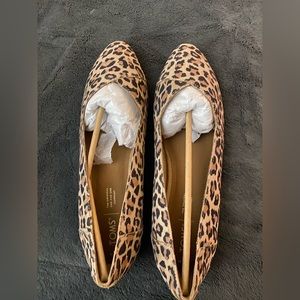 Tom’s Julie Desert Tan Leopard Print Suede Size 11